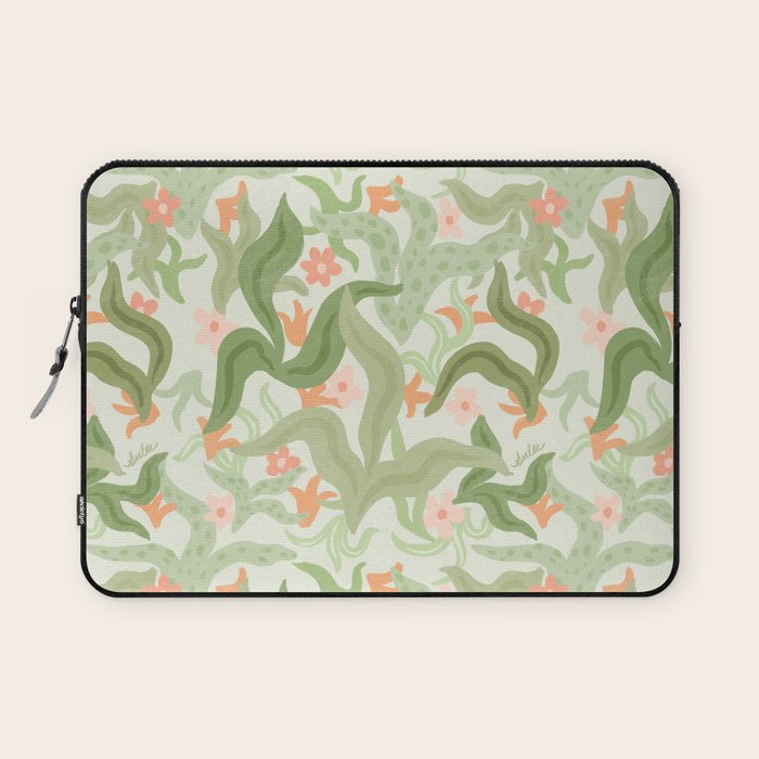 Wavy Plants Pattern Laptop Sleeve Gallery Image 1