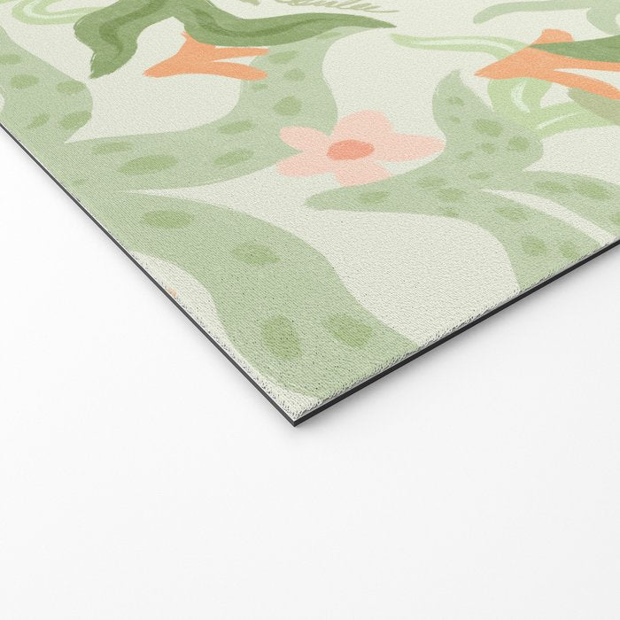 Wavy Plants Pattern Welcome Mat Gallery Image 2