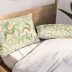 Wavy Plants Pattern Pillow Sham Gallery Image 2