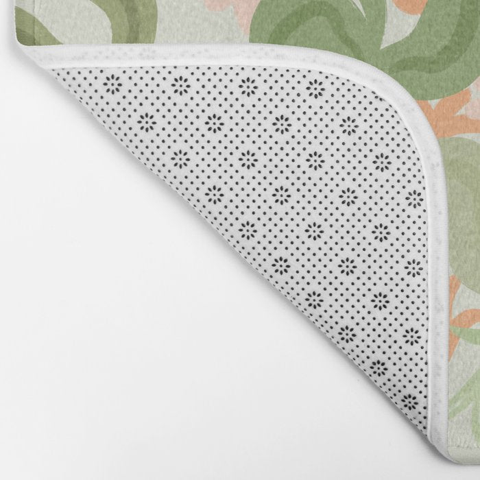 Wavy Plants Pattern Bath Mat Gallery Image 2