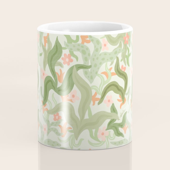 Wavy Plants Pattern Coffee Mug Gallery Image 4