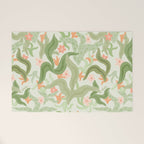 Wavy Plants Pattern Welcome Mat Gallery Image 1