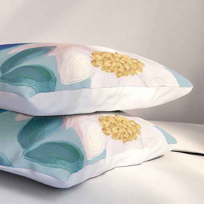 Stylized Lotus Flower Art Pillow Sham Gallery Image 3