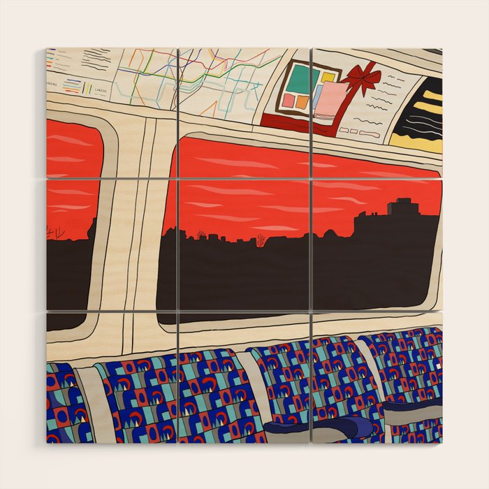 View from London Train Line Wood Wall Art Gallery Image 1