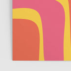 Palm Springs Mid Century Modern Abstract Pattern in Retro Bright Yellow, Hot Pink, and Orange-Red Poster Gallery Image 3
