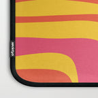 Palm Springs Mid Century Modern Abstract Pattern in Retro Bright Yellow, Hot Pink, and Orange-Red Laptop Sleeve Gallery Image 3