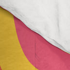 Palm Springs Mid Century Modern Abstract Pattern in Retro Bright Yellow, Hot Pink, and Orange-Red Comforter Gallery Image 4