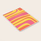 Palm Springs Mid Century Modern Abstract Pattern in Retro Bright Yellow, Hot Pink, and Orange-Red Notebook Gallery Image 3