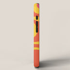 Palm Springs Mid Century Modern Abstract Pattern in Retro Bright Yellow, Hot Pink, and Orange-Red iPhone Case Gallery Image 2