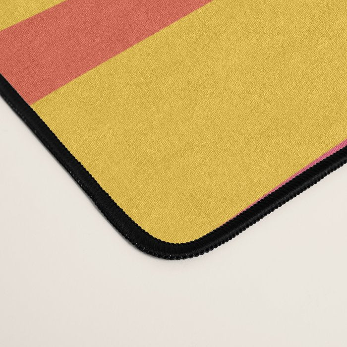 Palm Springs Mid Century Modern Abstract Pattern in Retro Bright Yellow, Hot Pink, and Orange-Red Desk Mat Gallery Image 4