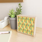 Mid Century Modern Atomic Wing Composition 55 Yellow Brown and Teal Mini Art Print Gallery Image 2