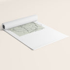 Botanical Line Art 1, Neutral Sage Green Minimalist Modern Art by Synplus Yoga Mat Gallery Image 2