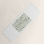 Botanical Line Art 1, Neutral Sage Green Minimalist Modern Art by Synplus Yoga Mat Gallery Image 1