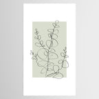 Botanical Line Art 1, Neutral Sage Green Minimalist Modern Art by Synplus Tablecloth Gallery Image 2