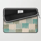 Forchetti Pattern Vintage Olive Green, Teal, Celadon Blue, and Cream Laptop Sleeve Gallery Image 2