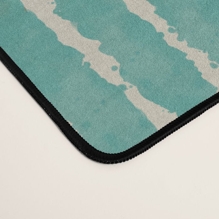 Forchetti Pattern Vintage Olive Green, Teal, Celadon Blue, and Cream Desk Mat Gallery Image 4