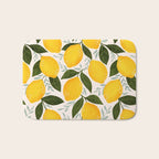 Mediterranean Summer Lemons Pattern Bath Mat Gallery Image 1