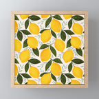 Mediterranean Summer Lemons Pattern Mini Art Print Gallery Image 1