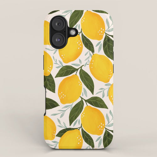 Mediterranean Summer Lemons Pattern Iphone Case Gallery Image 1