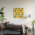 Mediterranean Summer Lemons Pattern Wood Wall Art Gallery Image 2