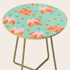 Origami Fortune Teller in Seafoam Green & Orange Side Table Gallery Image 2