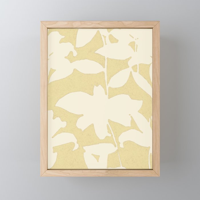 Minimalistic Beige Cut-Out Flowers Mini Art Print Gallery Image 1
