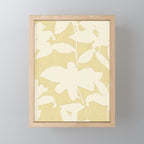 Minimalistic Beige Cut-Out Flowers Mini Art Print Gallery Image 1