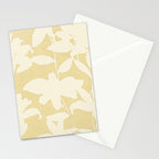 Minimalistic Beige Cut-Out Flowers Stationery Card Gallery Image 2