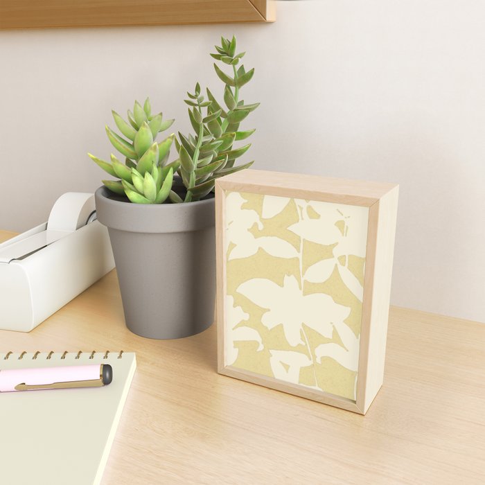 Minimalistic Beige Cut-Out Flowers Mini Art Print Gallery Image 2