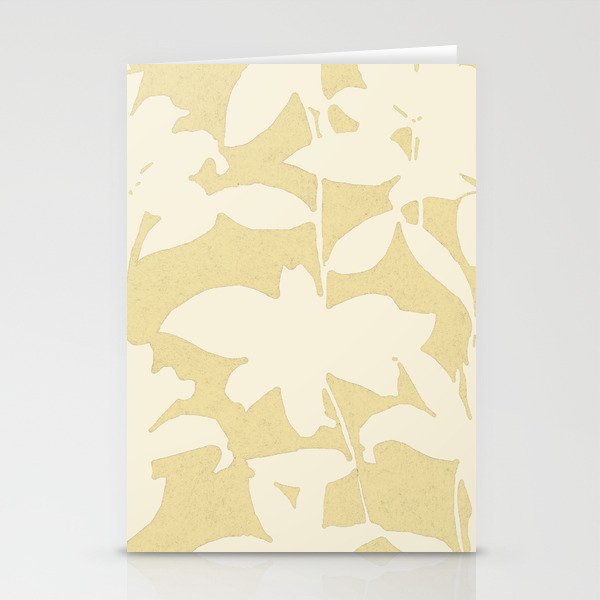 Minimalistic Beige Cut-Out Flowers Stationery Card Gallery Image 2