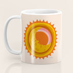 Moon Glow - Retro Ochre Coffee Mug Gallery Image 3