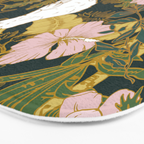 Drawing of exotic birds in the dark jungle Bath Mat Gallery Image 3
