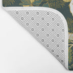 Drawing of exotic birds in the dark jungle Bath Mat Gallery Image 2