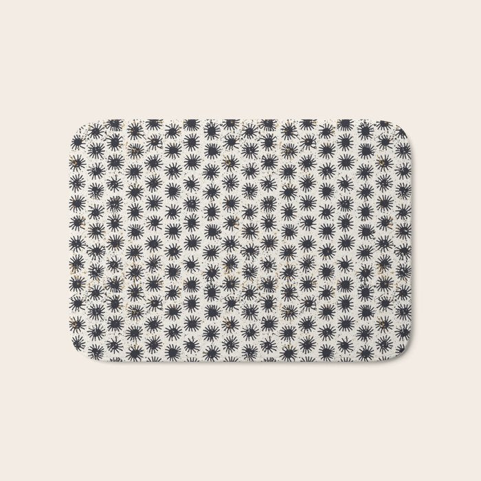 Happy nordic blue sun Bath Mat Gallery Image 1