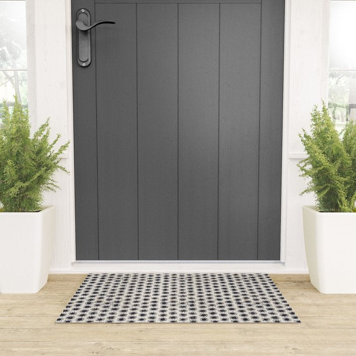 Happy nordic blue sun Welcome Mat Gallery Image 3
