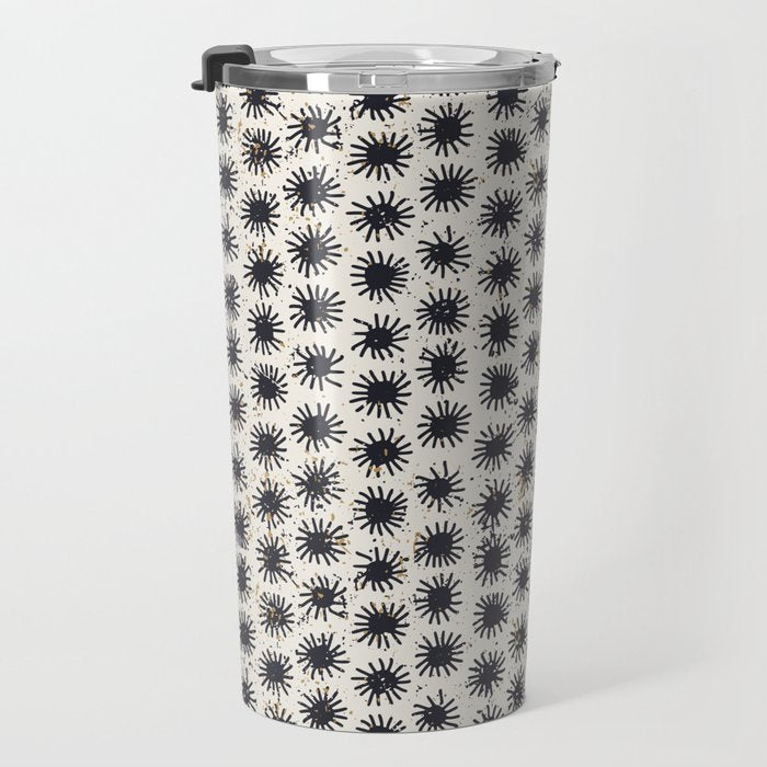 Happy nordic blue sun Travel Mug Gallery Image 3