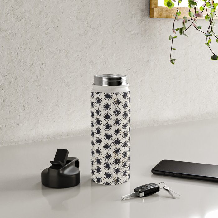 Happy nordic blue sun Water Bottle Gallery Image 4