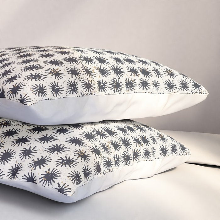 Happy nordic blue sun Pillow Sham Gallery Image 3
