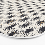 Happy nordic blue sun Bath Mat Gallery Image 3