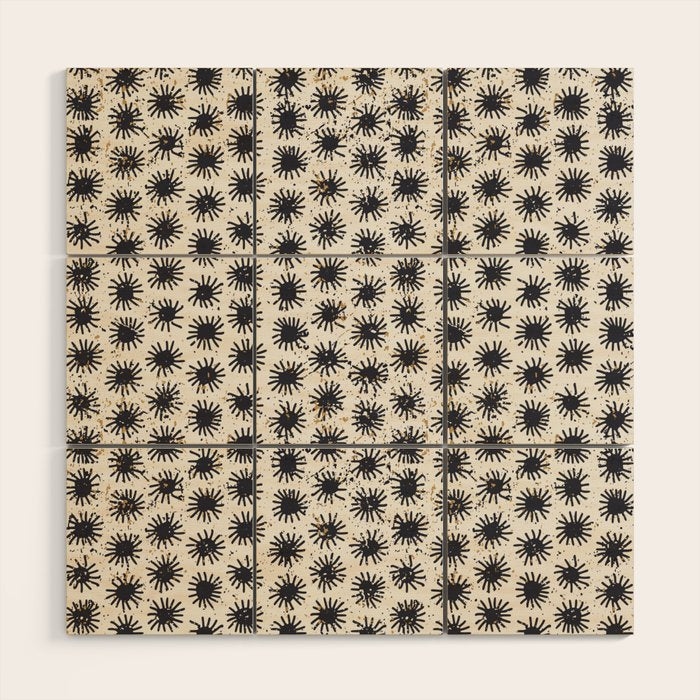 Happy nordic blue sun Wood Wall Art Gallery Image 1