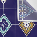 Talavera Mexican Tile - Navy & Bronze Palette Wall Tapestry Gallery Image 3