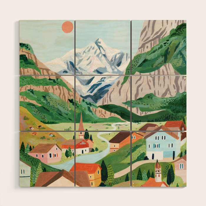 Grindelwald Switzerland Wood Wall Art Gallery Image 1