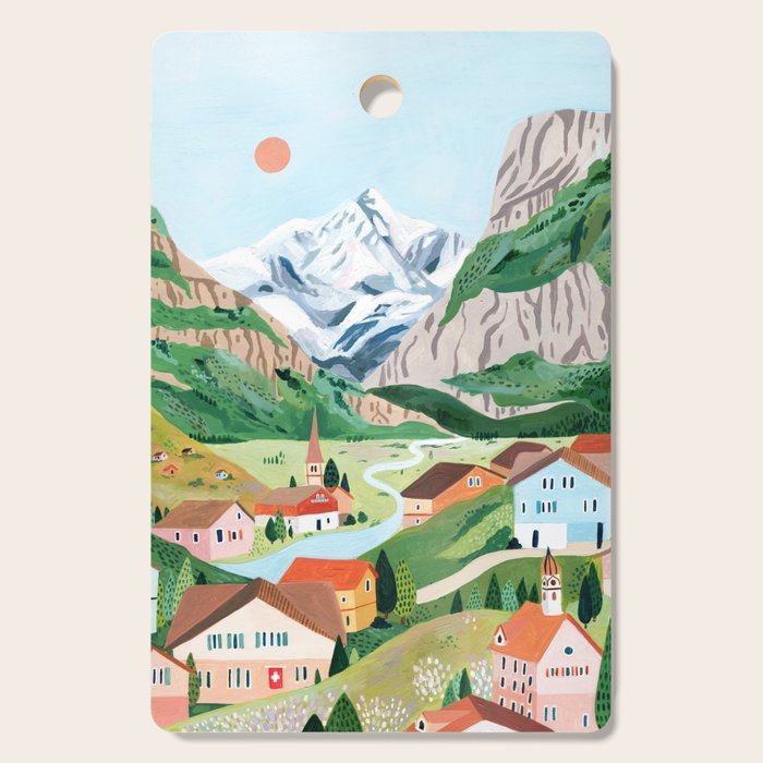 Grindelwald Switzerland Cutting Board Gallery Image 1