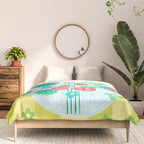 Sweet Strawberry Plant Friends in Lime & Pink Comforter Gallery Image 3