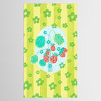 Sweet Strawberry Plant Friends in Lime & Pink Tablecloth Gallery Image 2