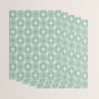 Mid Century Modern Atomic Stars Checkered Starburst Pattern in Retro Sea Glass Green Tones Wrapping Paper Gallery Image 3