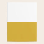 Mustard Yellow and White Minimalist Color Block Solid Half and Half Poster Gallery Image 4
