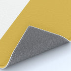 Mustard Yellow and White Minimalist Color Block Solid Half and Half Rug Gallery Image 4