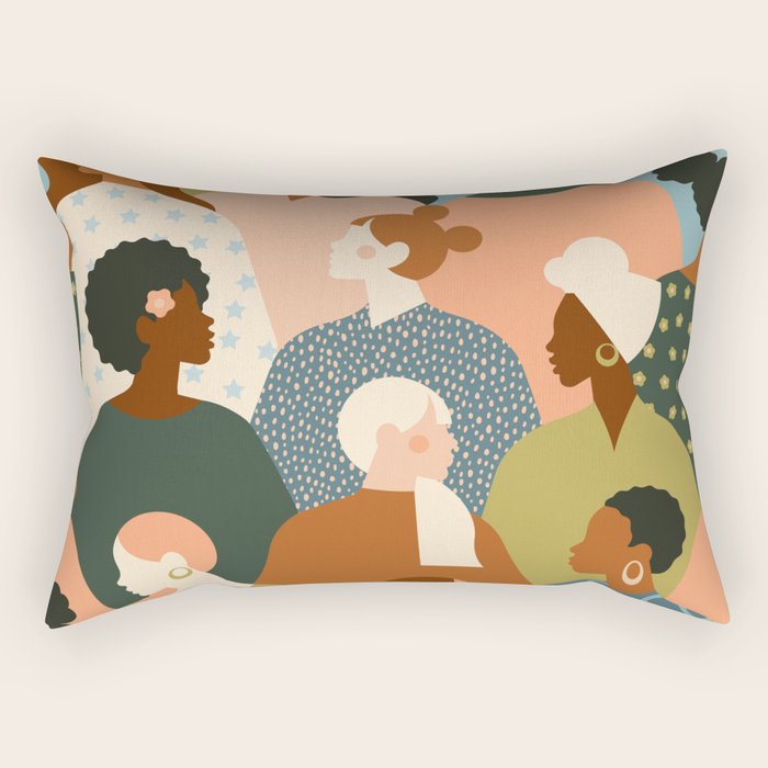 Women empowerment movement Rectangular Pillow Gallery Image 1