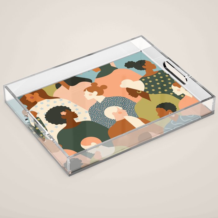 Women empowerment movement Acrylic Tray Gallery Image 1